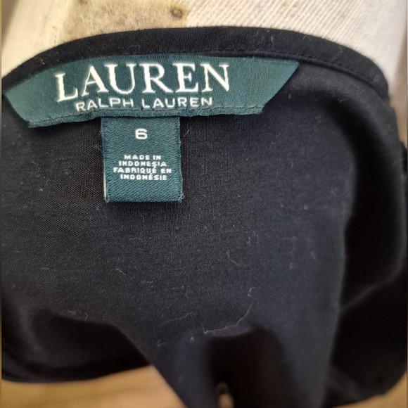 Ralph Lauren Black Sheath Dress with Bell Sleeves - Picture 6 of 8